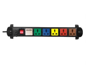 Ổ cắm kéo dài đa năng xoay có cổng sạc USB 5V-1A-Công suất tối đa 2200W-3300W, Max 10A-16A/250V